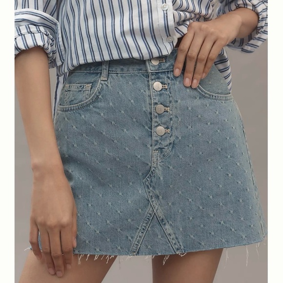 Anthropologie Dresses & Skirts - NWT ANTHROPOLOGIE PILCRO JACQUARD DENIM MINI SKIRT SIZE 10